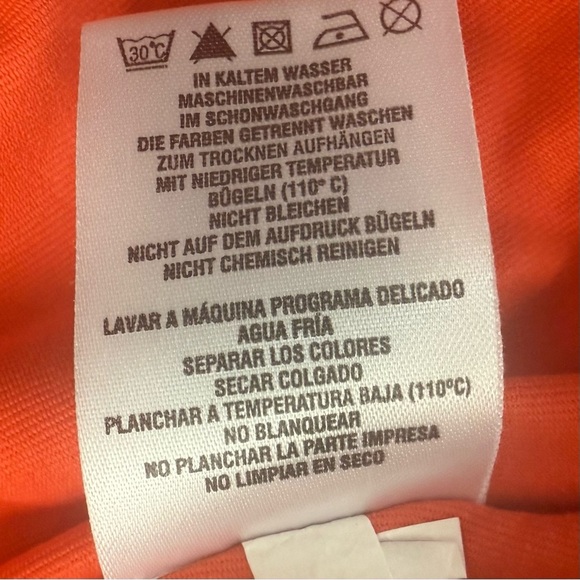 Lolë Vtg Tank / Racer Top Womens Medium Orange Built In Bra - Picture 8 of 12